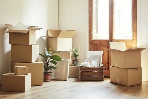 Furniture packed for moving